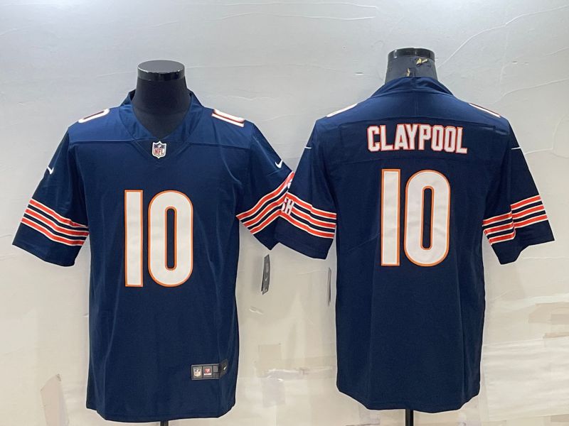 Men Chicago Bears #10 Claypool Blue 2022 Vapor Untouchable Limited Nike NFL Jersey